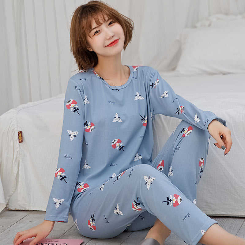 Ladies' Comfy Long-Sleeve Sleepwear Set