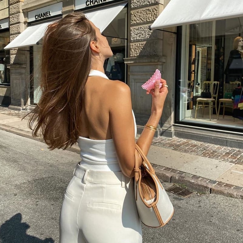 Beautiful blouse with a low-cut back